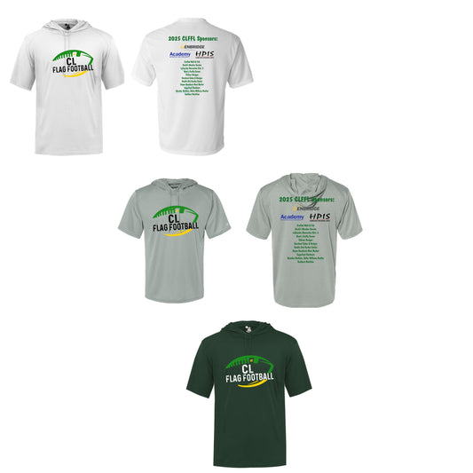 CLFFL Sponsor Shirt - Badger Short Sleeve Hoodie