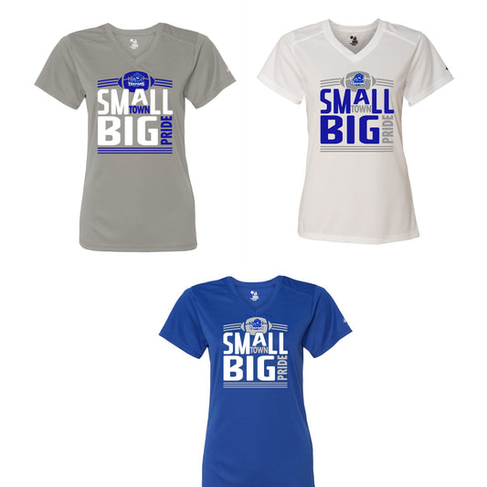 Small Town Big Pride DryFit Womens V-Neck